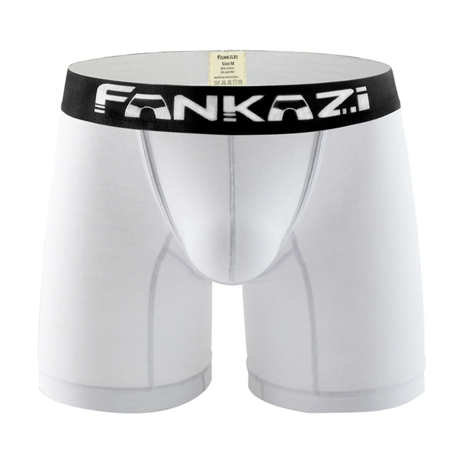 Boxer en Coton pour Homme, Sous-Vêtement Doux, Respirant, Taille Basse, Sexy, Culotte artificiel astique