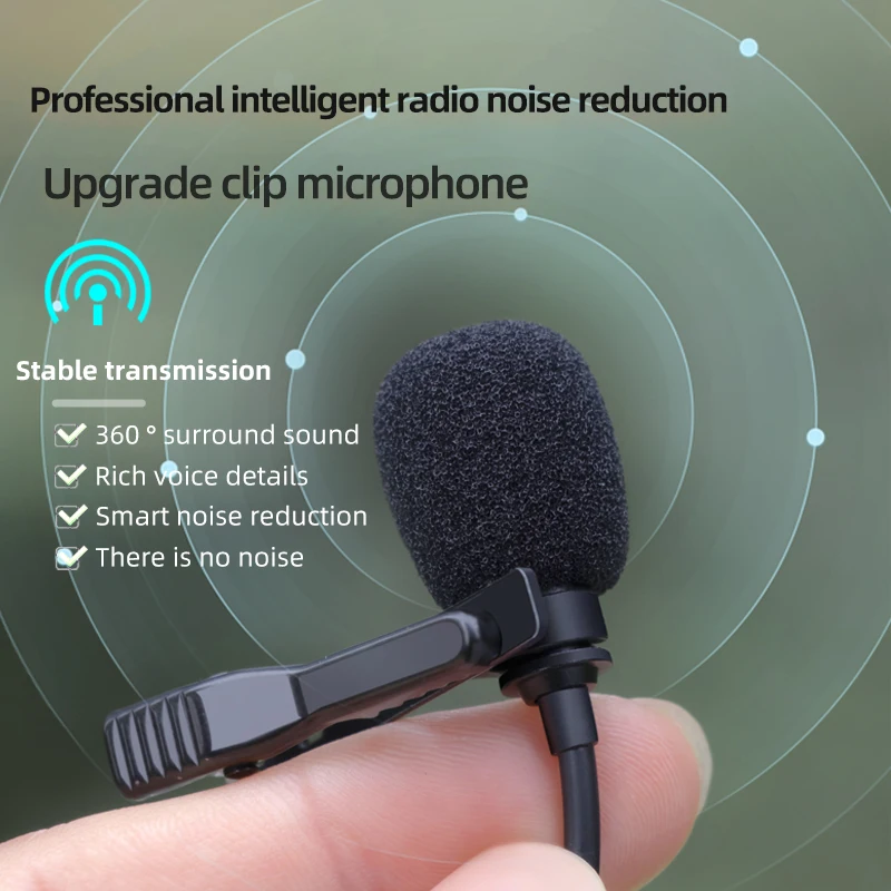 Microphone For Insta-360 one X2 X3 Lavalier Microphone External Wired HIFI Sound Recording MIC Type C