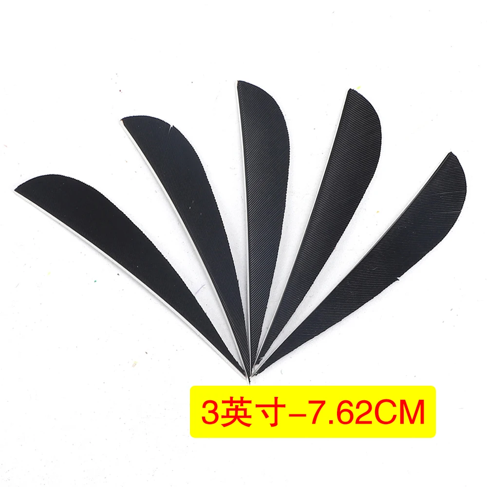 50/100pc Archery 3 inches natural feathers Used for DIY reverse curved bow composite bow and arrow