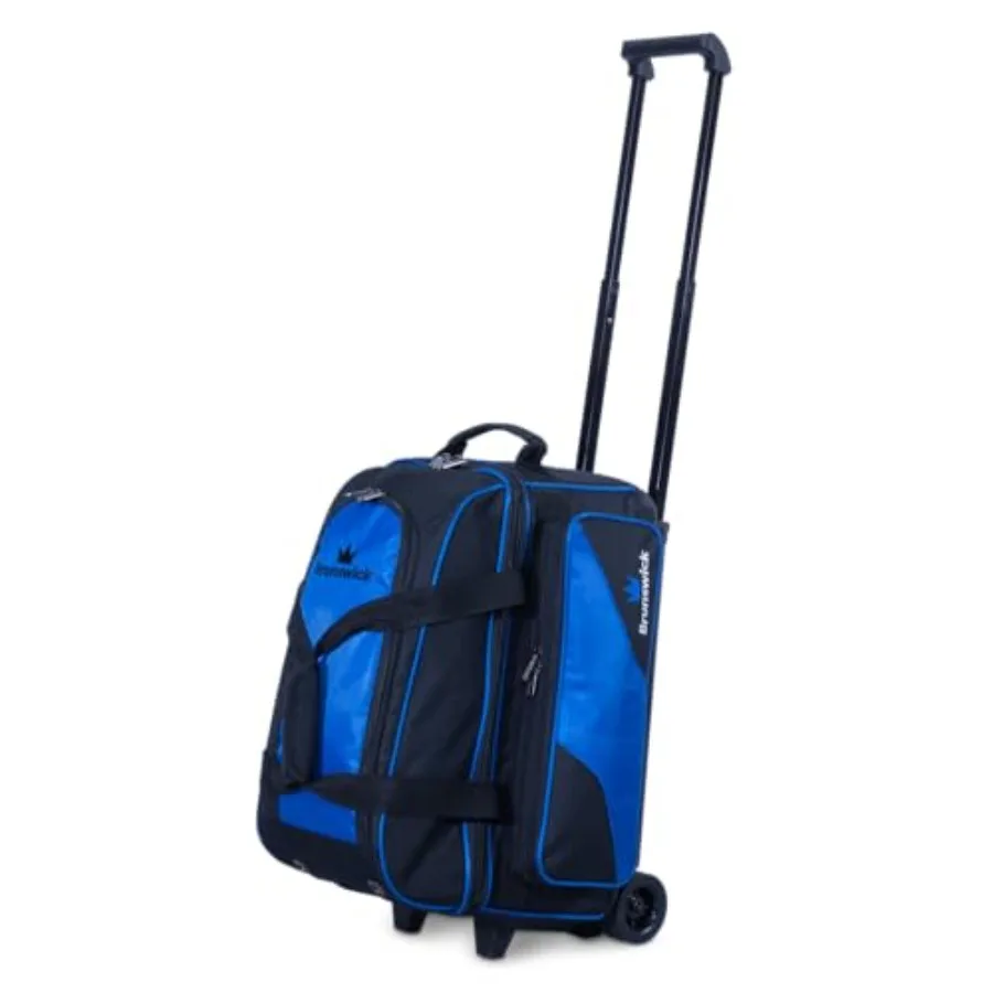

Brunswick Zone Double Roller Bowling Bag for Professional and Casual Use Durable Construction with Multiple Compartments Heavy-