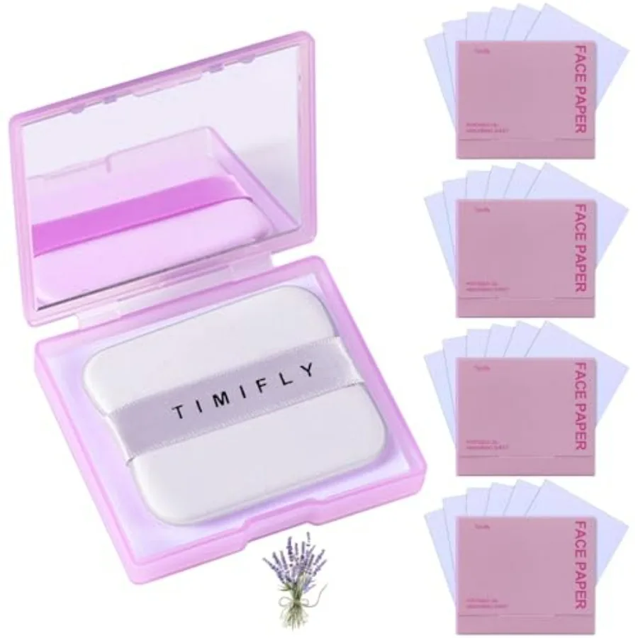 

Oil Blotting Paper for Face, 500 Sheets with Mirror and Puff, Multiple Refills, Absorbs Excess Oil Instantly, Natural Oil Contr