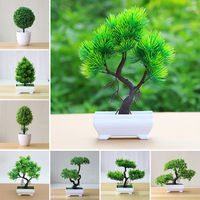New Artificial Bonsai Green Fake Plant Eucalyptus Flower Potted Plant For Indoor Outdoor Home Bedroom Garden Decoration Supplies