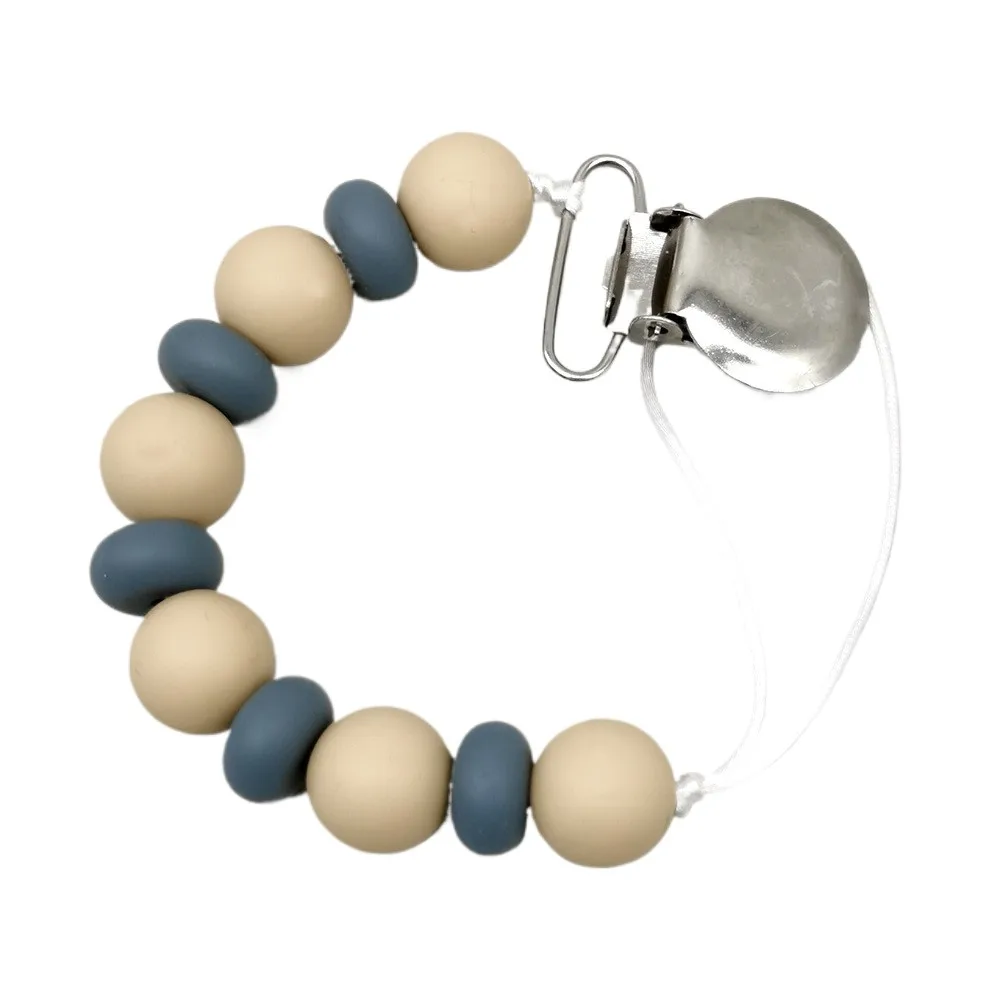 

Minimalist Silicone Beads Baby Pacifier Clip, BPA-Free Infant Pacifier Holder Leash, Dummy Chain for Newborns Toddlers