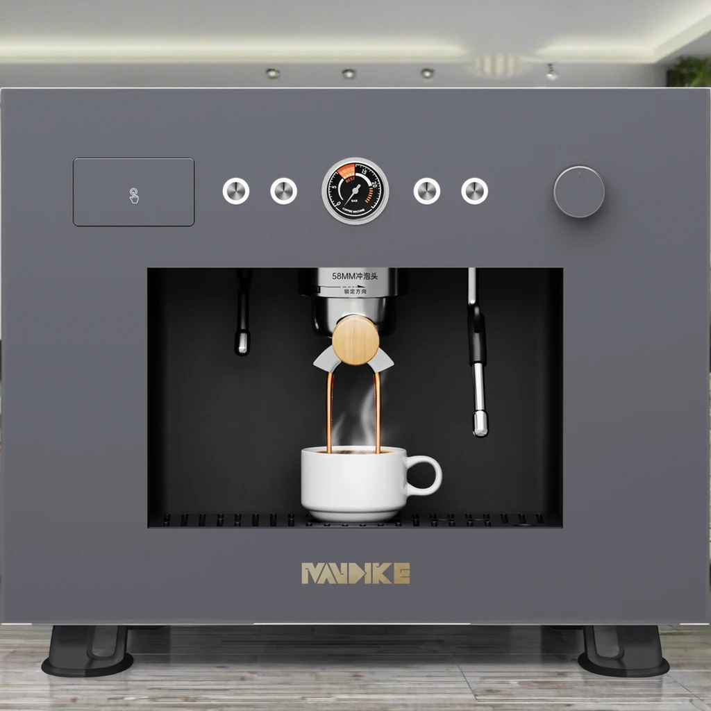 Mandike M100 Electric Home Espresso Coffee Maker Semi-Automatic With Full Embedded Brew & Hot Water System For Household Use