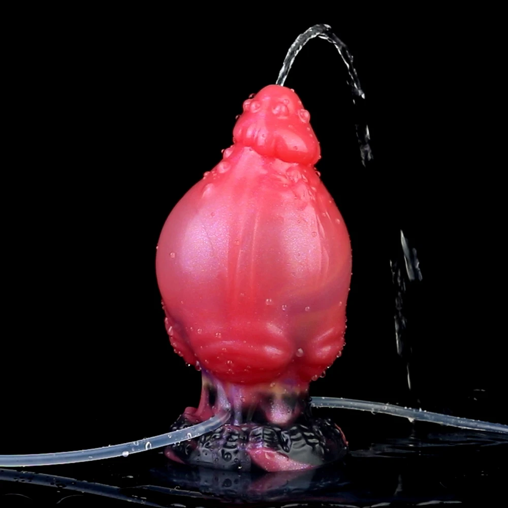 NNSX Squirting Function Horse Knot Dildo Inflatable Anal Plug Soft Silicone Genitals Penis Sex Toys for Woman Men Anal Pleasure