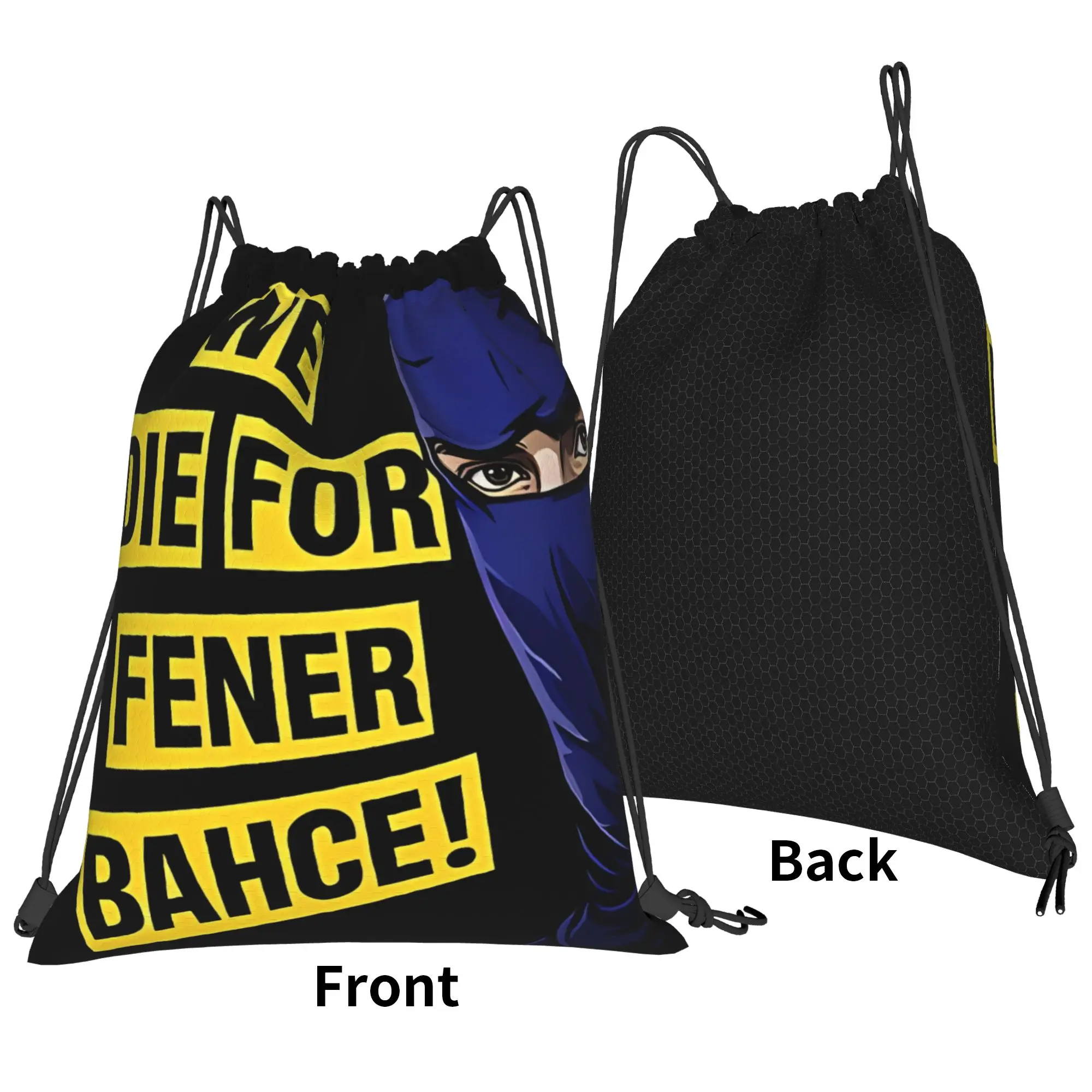 Fenerbahcee Fener Forever Yellow And Navy Portable Sports Riding Gym Drawstring Storage Sporty Backpacks