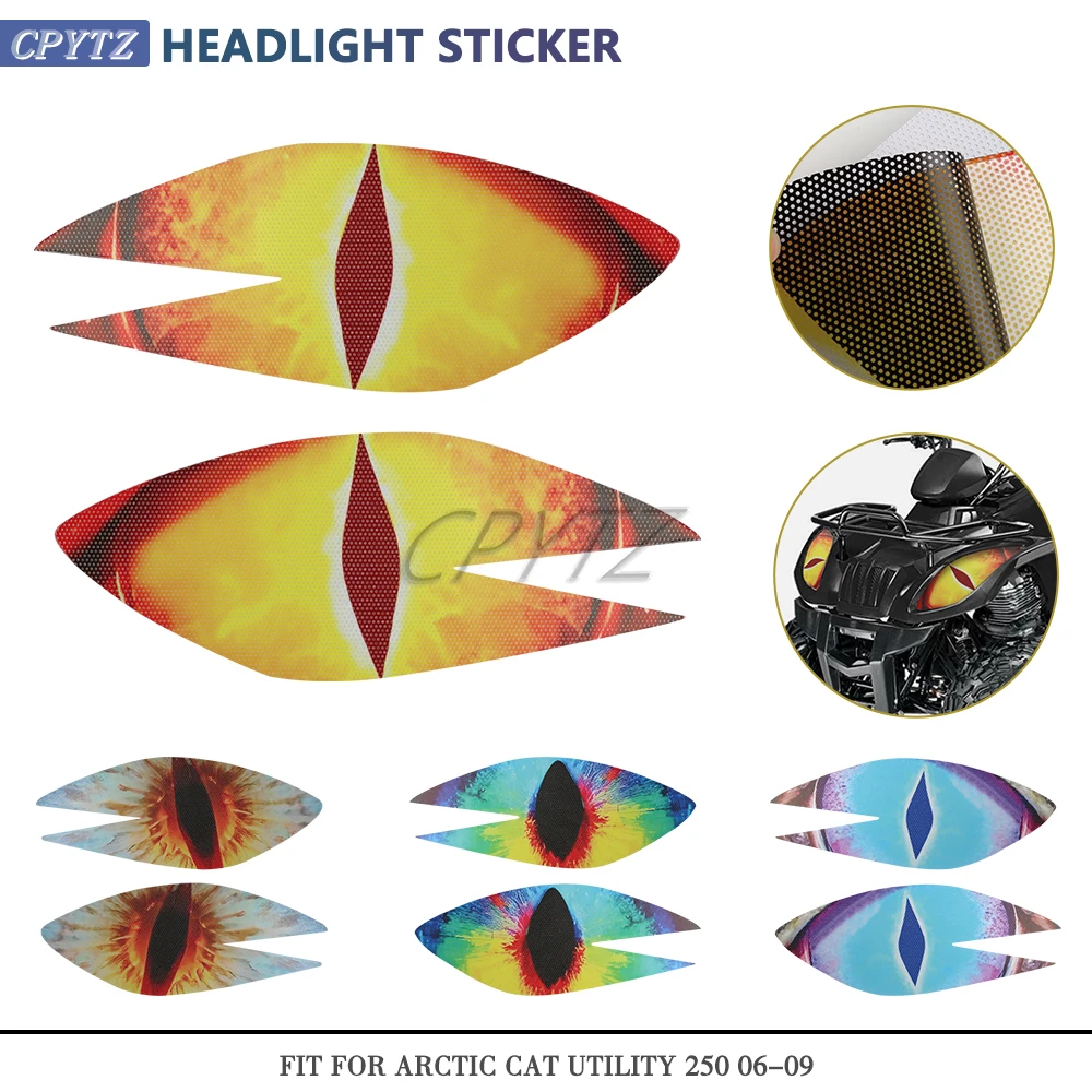 

Headlight Eye Graphics Kit Decal Cover Fit for Arctic Cat Utility 250 2006-2009