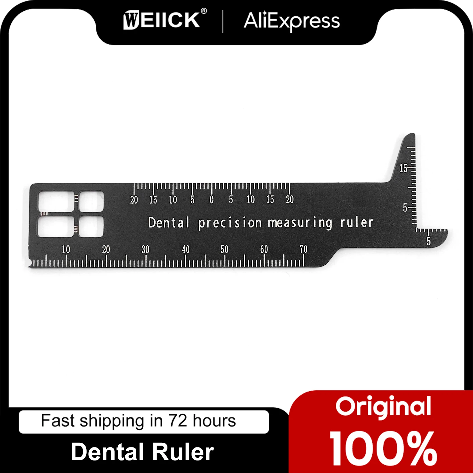 1 Pc WellCK Dental Precision Measuring Ruler Medical Tool Span Measure Scale Endodontic Instruments Dentistry