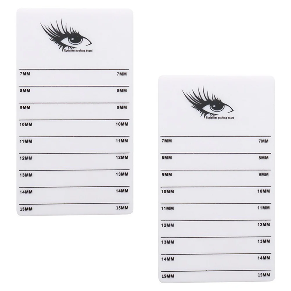 

2Pcs Eyelash Display Boards Acrylic Lash Holder Portable False Eyelash Storage Organizer Beauty Salon Grafting Extension Tray