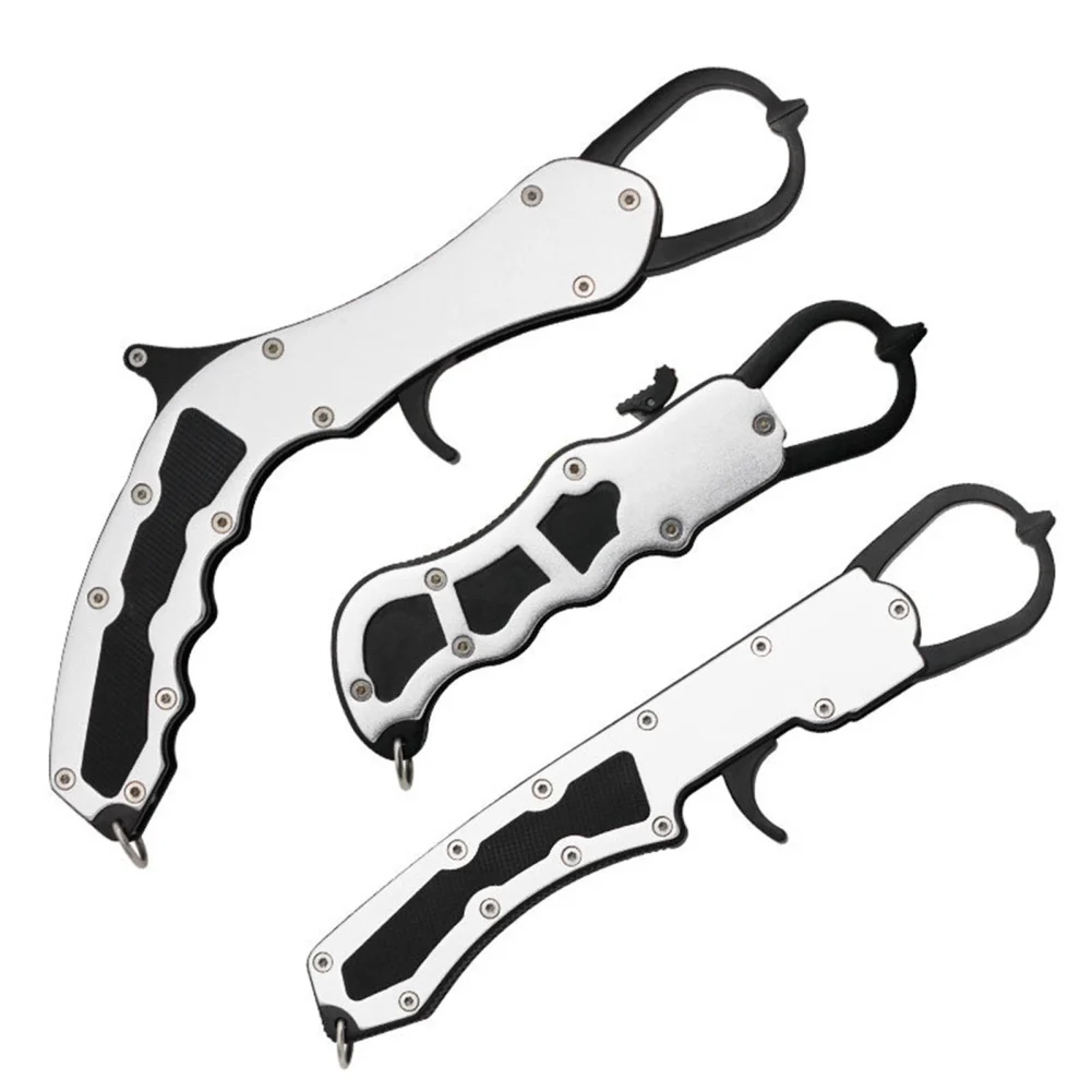 

Fish Gripper Aluminum Alloy Fishing Lip Grabber Lightweight Corrosion Resistant Fish Grabber With Carabiner Fishing Controller