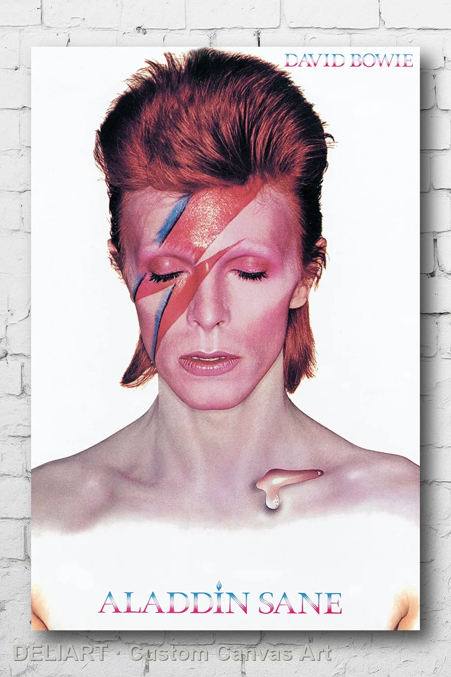 

DAVID BOWIE - ALADDIN SANE Canvas Poster MUSIC Custom Size Available Room Decoration Home Decor Wall Art