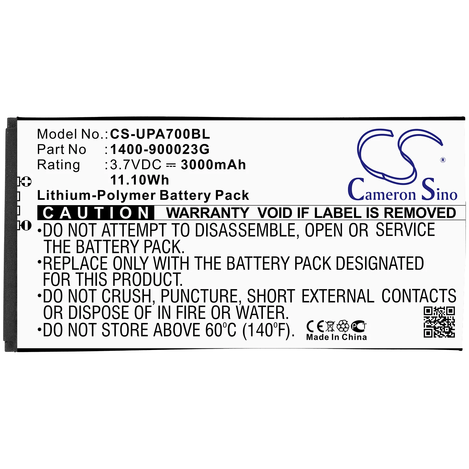 

Li-Polymer Barcode Scanner Battery for Unitech Wasp,3.7v,3000mAh,PA700 PA720 PA700MCA DR4 2D DR3 2D,S12GT1301A 1400-900033G