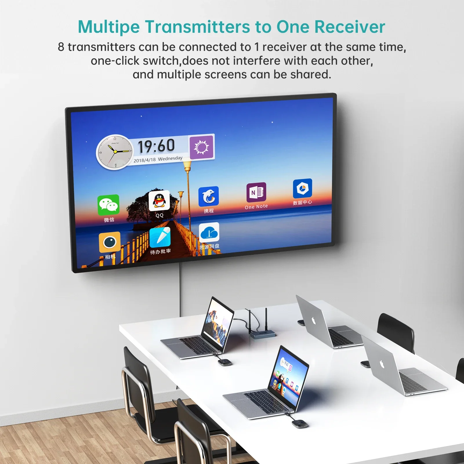 50m HDMI Wireless Extender, MT-VIKI 4K HDMI Wireless Transmitter and Receiver Kit for Video Conference Room
