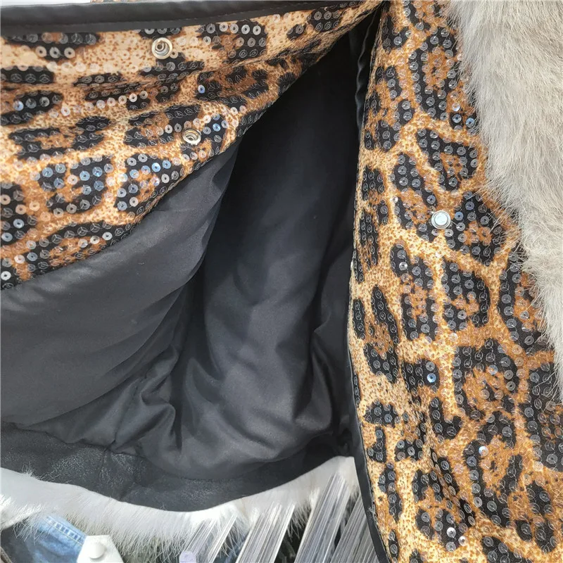 Przemysł ciężki cekinowy płaszcz ze sztucznego futra z klapami wszechstronna moda płaszcz z imitacji futra zimowe ubrania damskie 2024 modne płaszcze