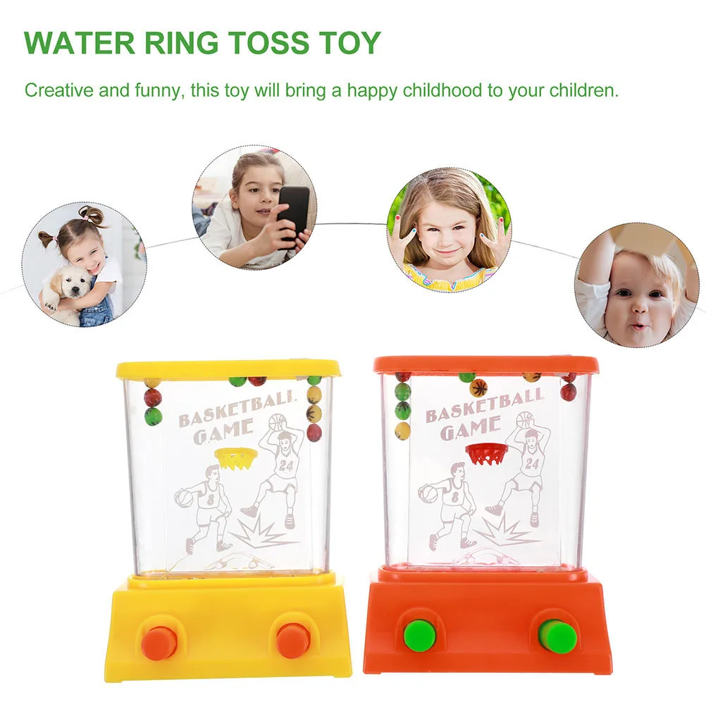 2pcs Water Ring Toss Handheld Game Machine Toy Parent-Child Interactive Game Ability Toy Throwing Circle Water Machine