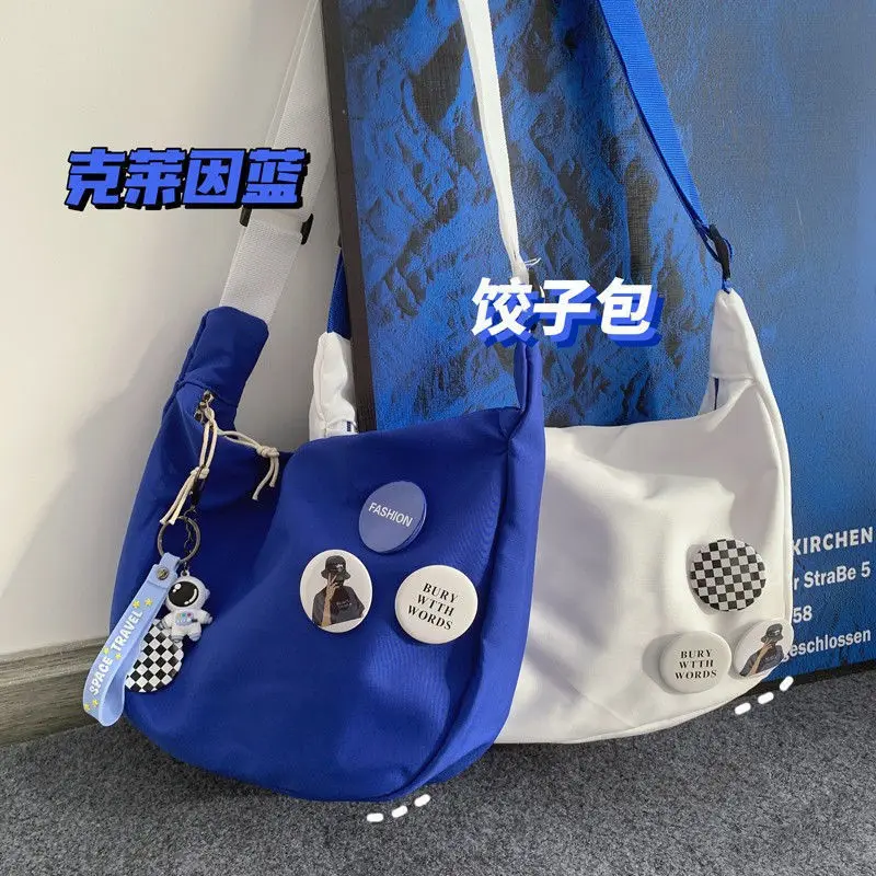 2024 New Style Japanese Trendy Brand Shoulder Bag Fashion Korean Ins Women\'S Klein Blue Versatile Casual Crossbody