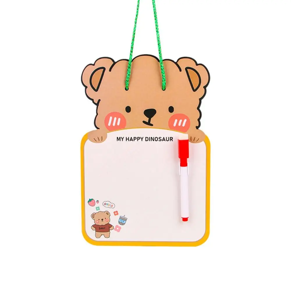Cute Erasable Whiteboard Creative Reusable Whiteboard Notebook Cartoon Animal Shape Suspendable Drawing Board Early Education