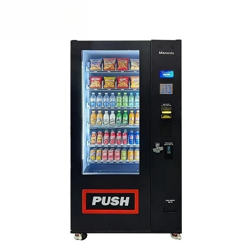 Beverage and Snack Cooling Exchange Pushbutton Touch Screen Smart Retail Merchandise Vending Machine