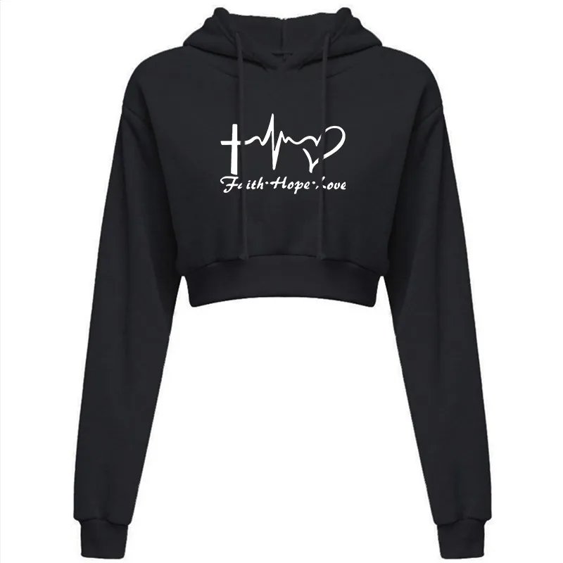 Dauw Navel Hoodies Vrouwen Mode Sexy Lange Mouw Cropped Pullover Streetwear Persoonlijkheid Sweatshirt Top