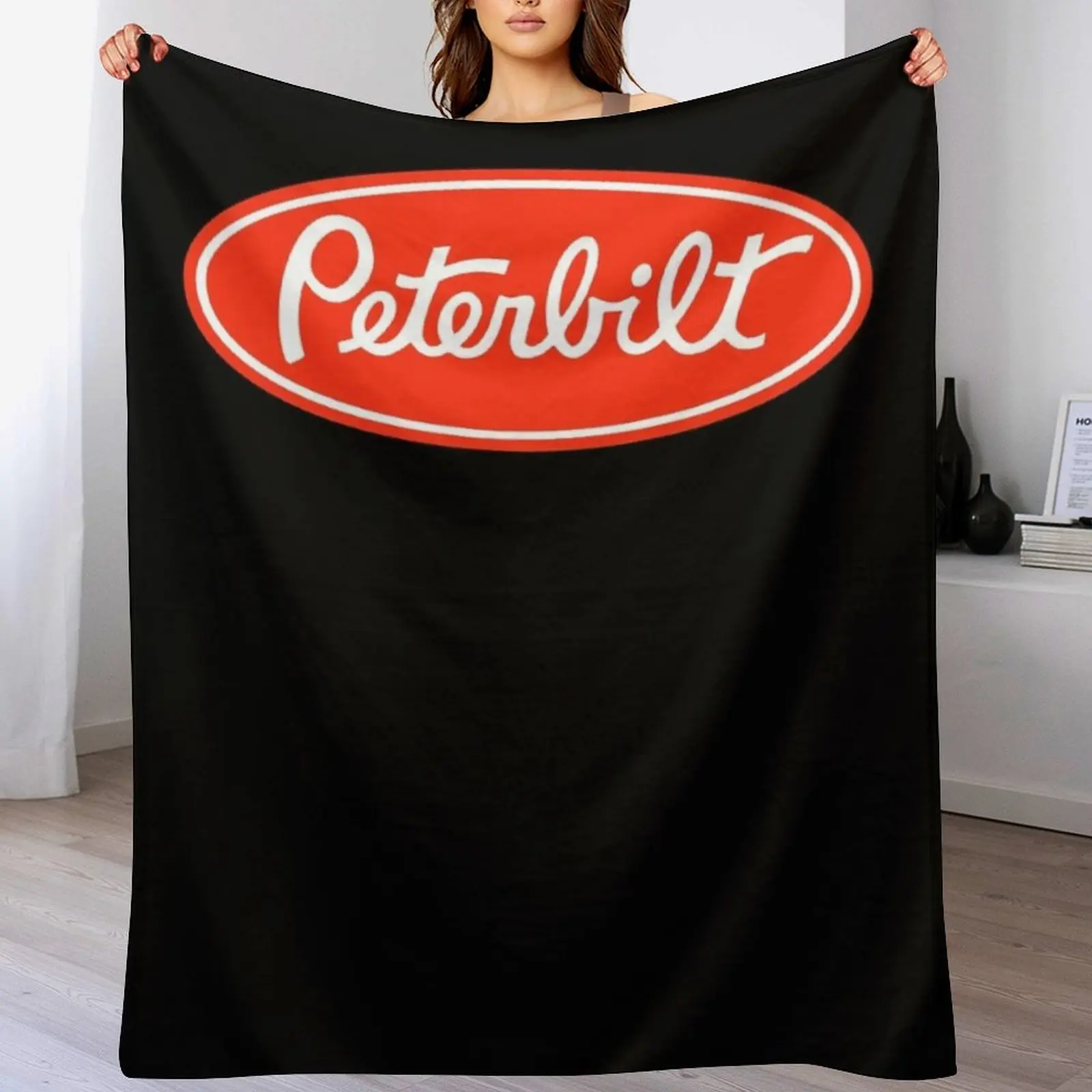 

Peterbilt Truck Logo Throw Blanket Thin Soft Blanket for Summer Night Sleeping