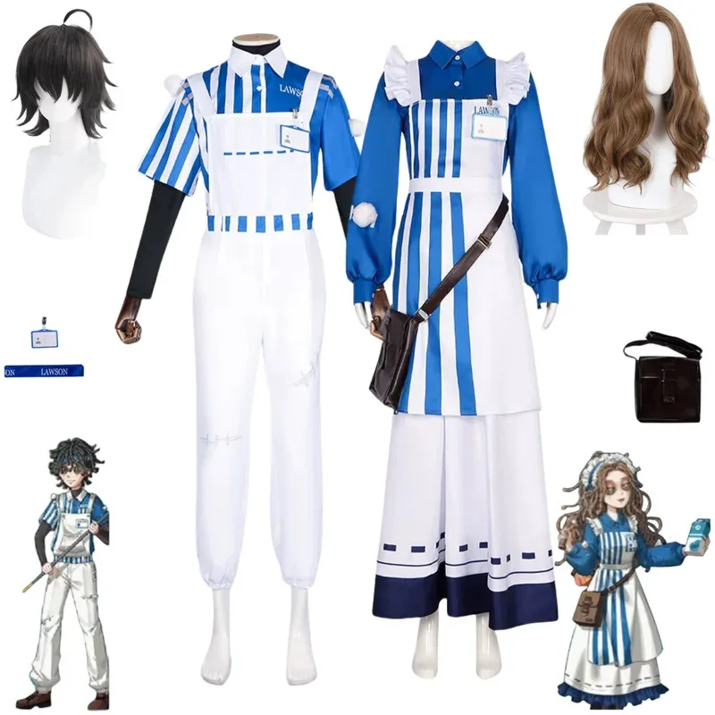 Kostium Cosplay Identity Ⅴ Emil Ada Mesmer Pacjent Psycholog Peruka Uniformy Robocze Koszula Fartuch Mężczyzna Kobieta Kawaii Halloween Zestaw