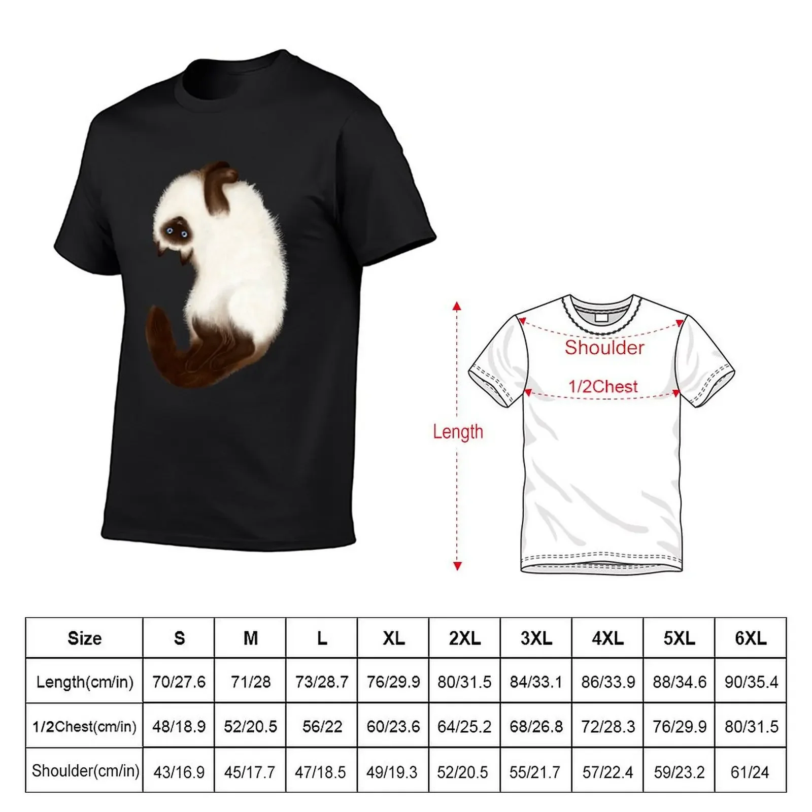 Himalayan Cat (Purple Background) T-Shirt korean fashion baggy shirts cute tops customs big and tall t shirts for men