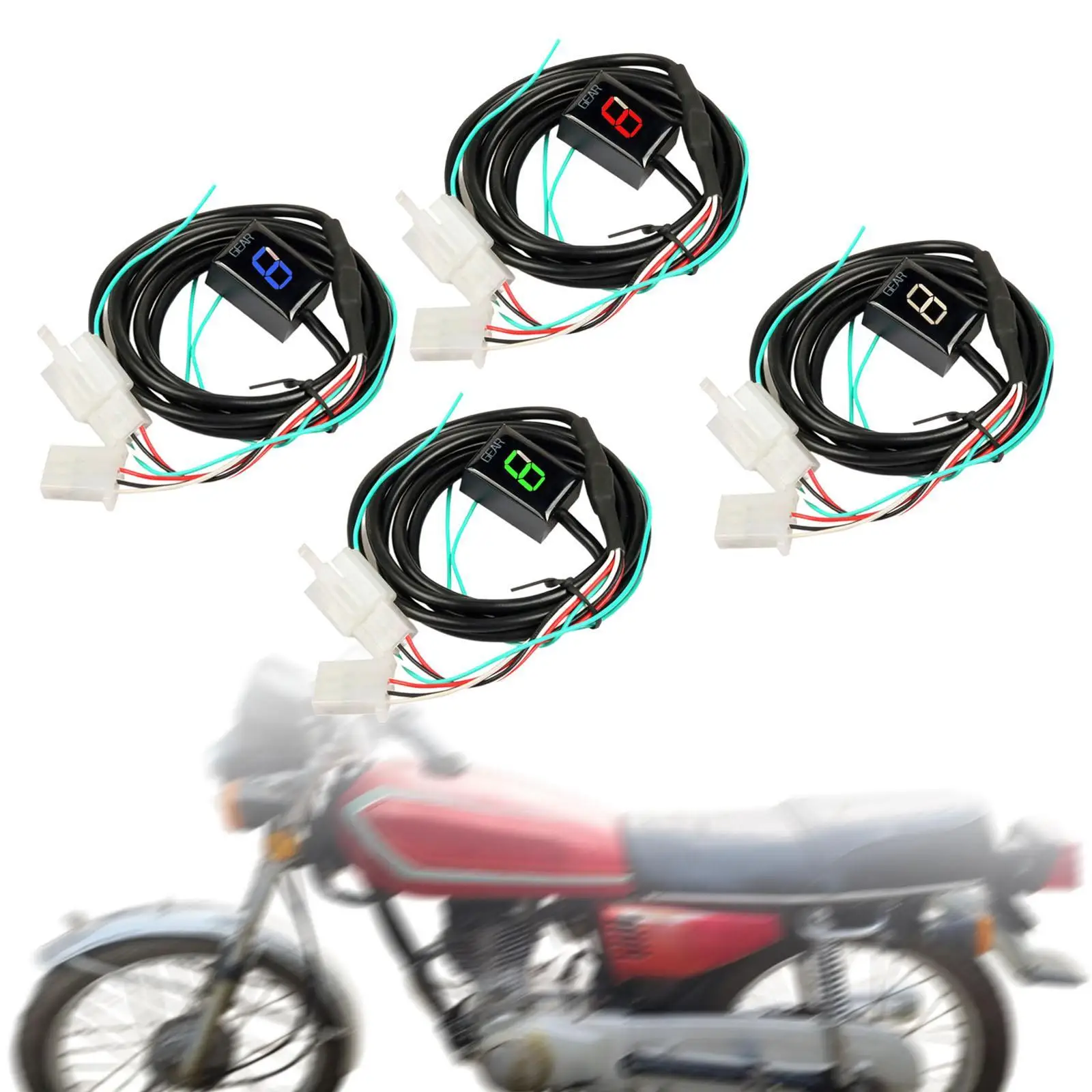 

Professional Motorcycle Gear Indicator LED Digital Display PP Material Multiuse Fit for CB CBR VFR