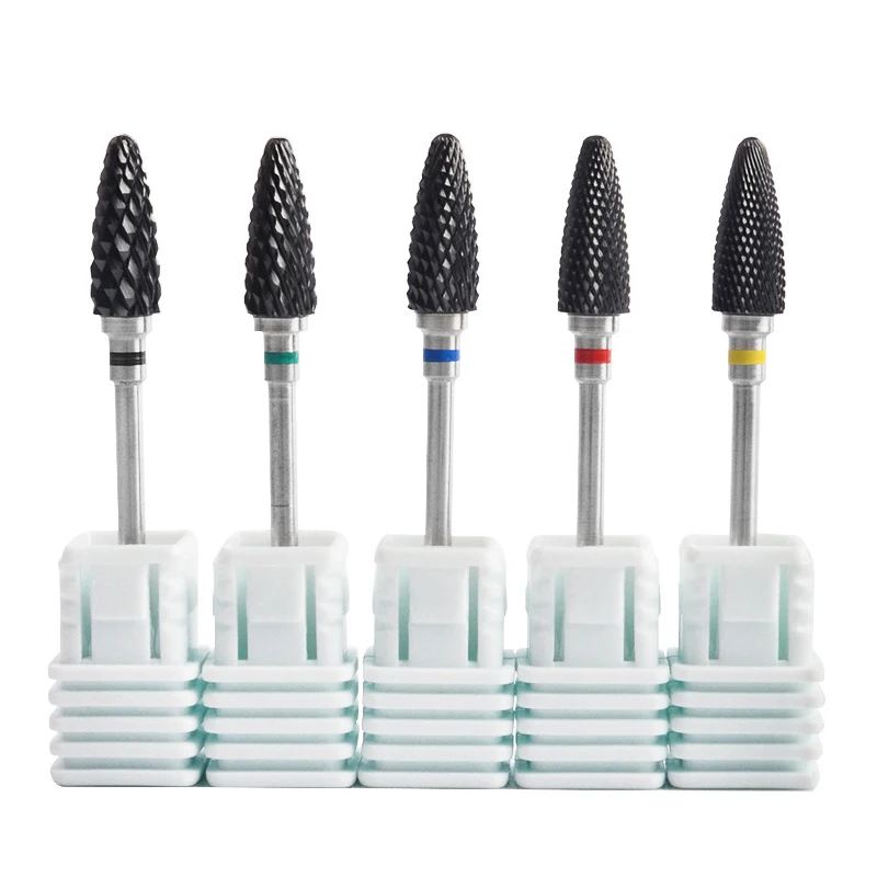 Schwarze Keramik Nagel bohrer rotierende elektrische Nagel feile Cutter Werkzeug Nagellack Schleif kopf Maschine Zubehör rotierend