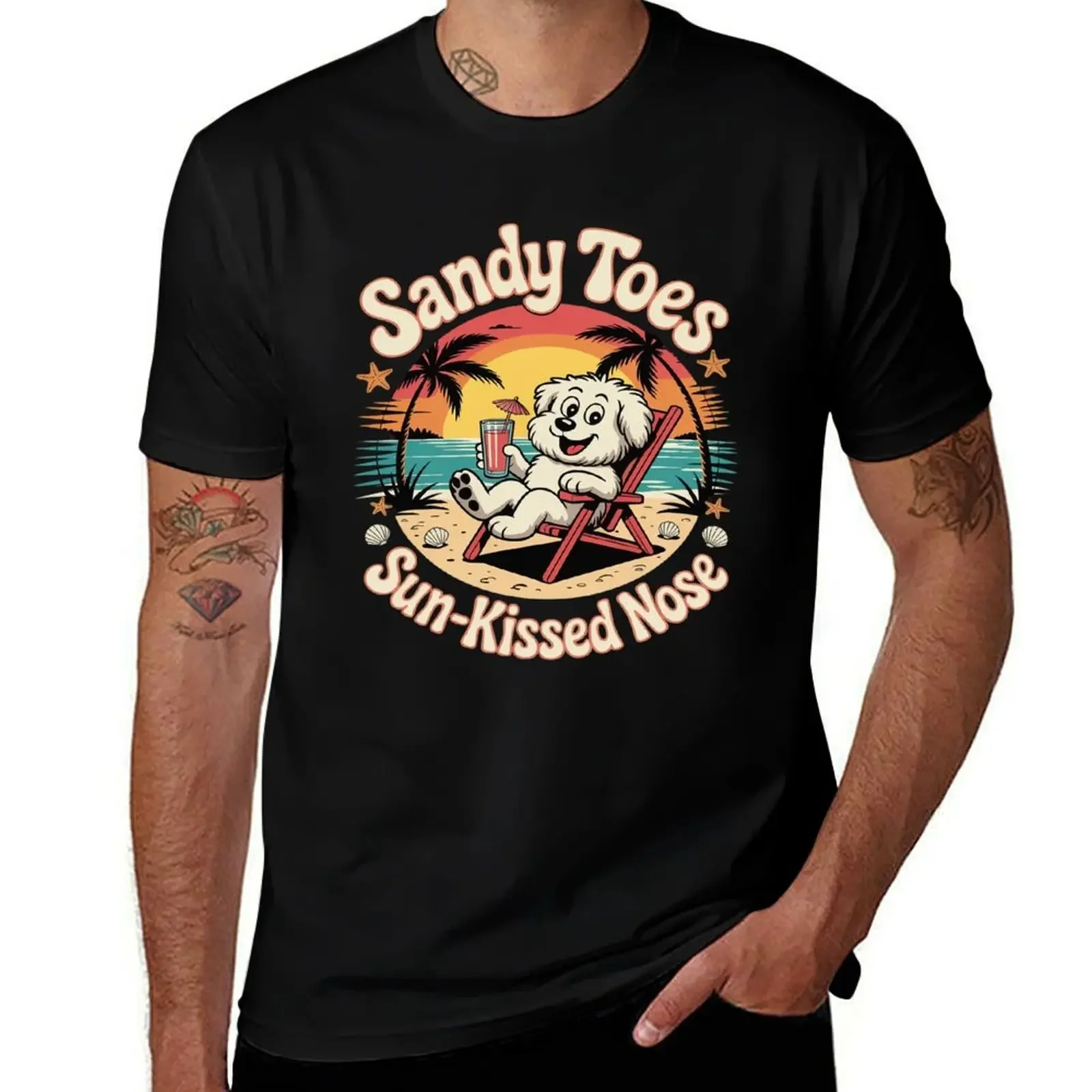 

Sandy Toes and Sun-Kissed Nose Summer Beach Vacation T-Shirt cute clothes clothes customizeds boys whites clothes for men