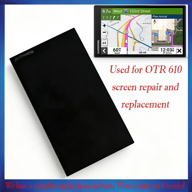 Original LCD screen 6 inch For Garmin Dezl OTR610 GPS panel repair replacement