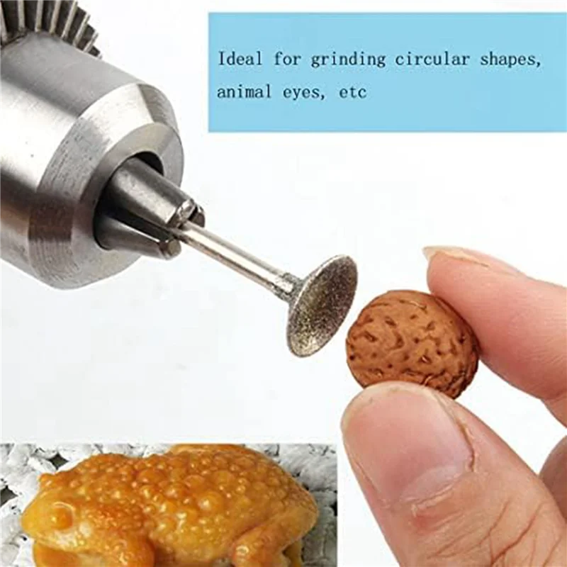 NOCM Bowl Shape Diamond Grinding Burr Fits For Rotary Tool Includes For Dremel With 2.35Mm Shank (Pack Of 36)