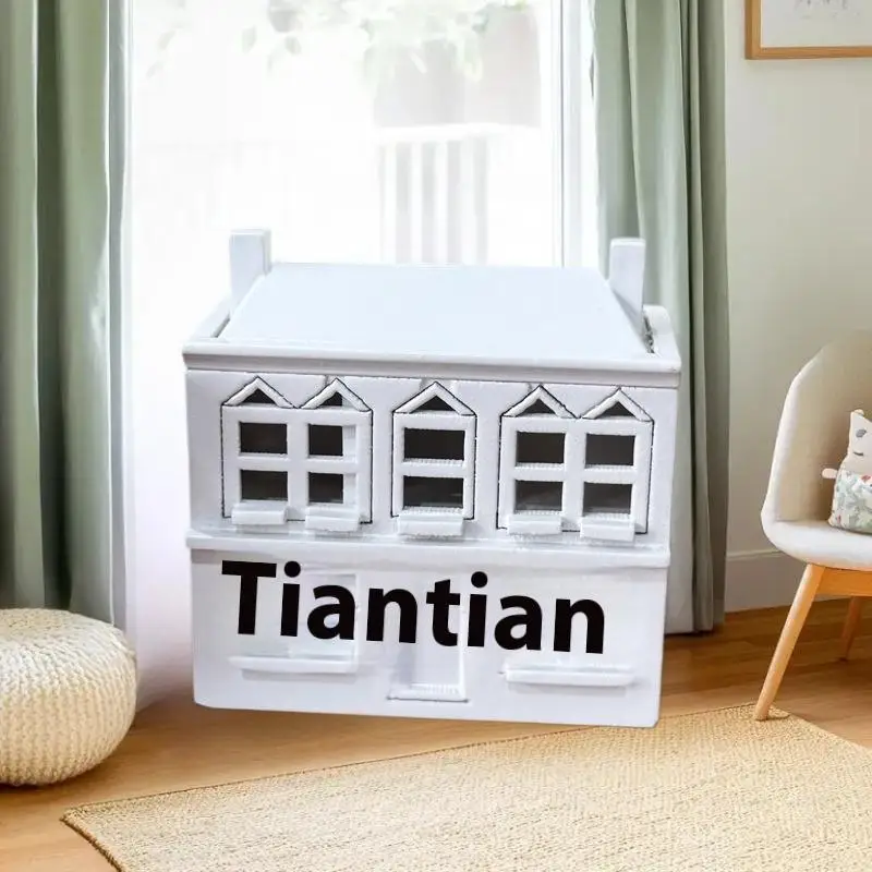 1:12 دمية المنمنمات الأبيض خشبية فيلا منزل صغير نموذج بيت الدمية ديكور المشهد الصغير الحلي التظاهر اللعب اللعب DIY بها بنفسك