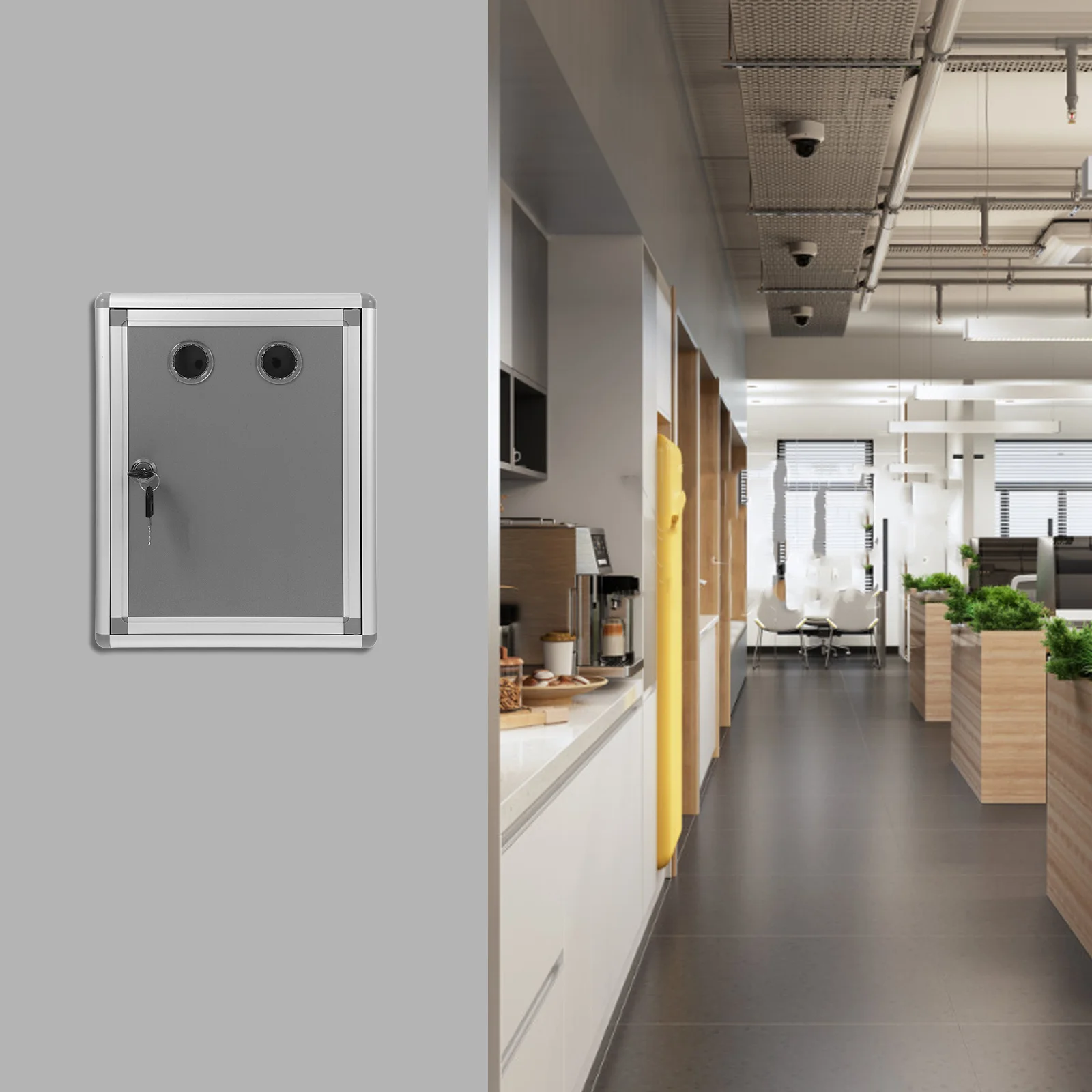 Aluminum Alloy Wall Mount Letter Box Locking Mailbox For Outdoor Indoor Use Suggestion Collect Bin Office Storage