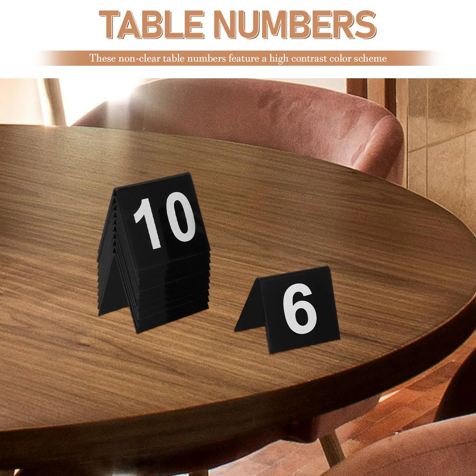 20Pcs Table Number Cards Number Signs V Shaped Acrylic Double Sided High Contrast Table Numbers for Wedding Conference Reception