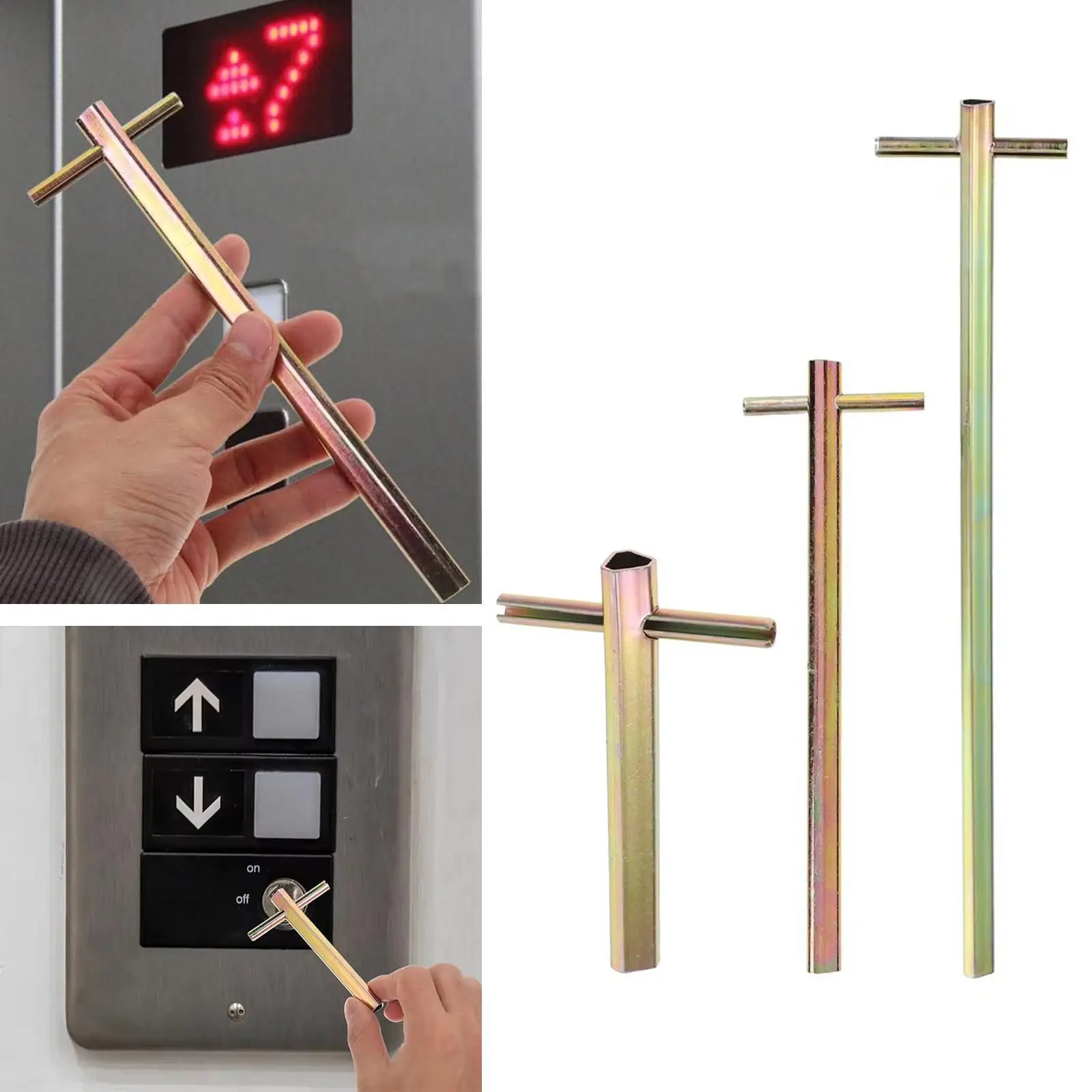 Elevator Door Key Elevator Triangle Key for Shopping Mall Building Emergency
