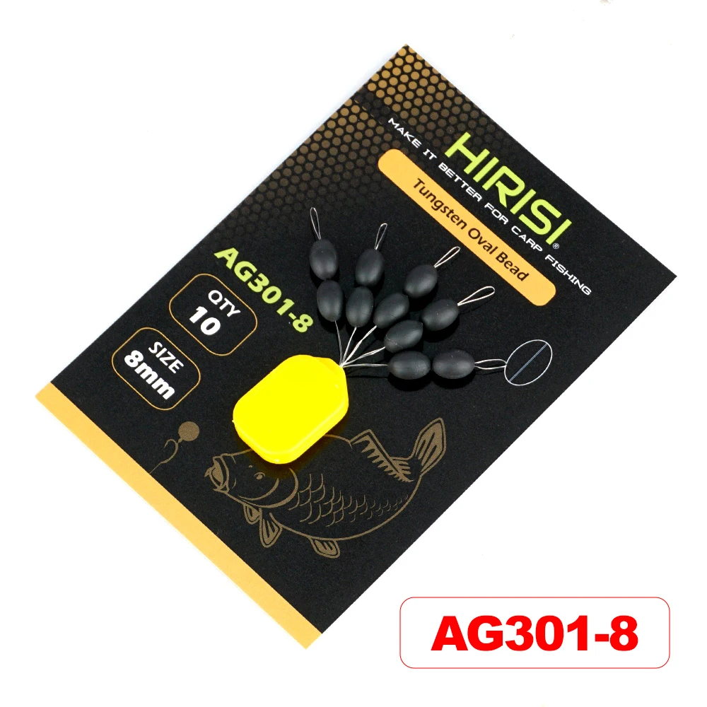 Hirisi 1set Tungsten Sinkers Hooklink Gewichten Maat 4mm/6mm/8mm Karper Visgerei AG301 vissen Accessoires