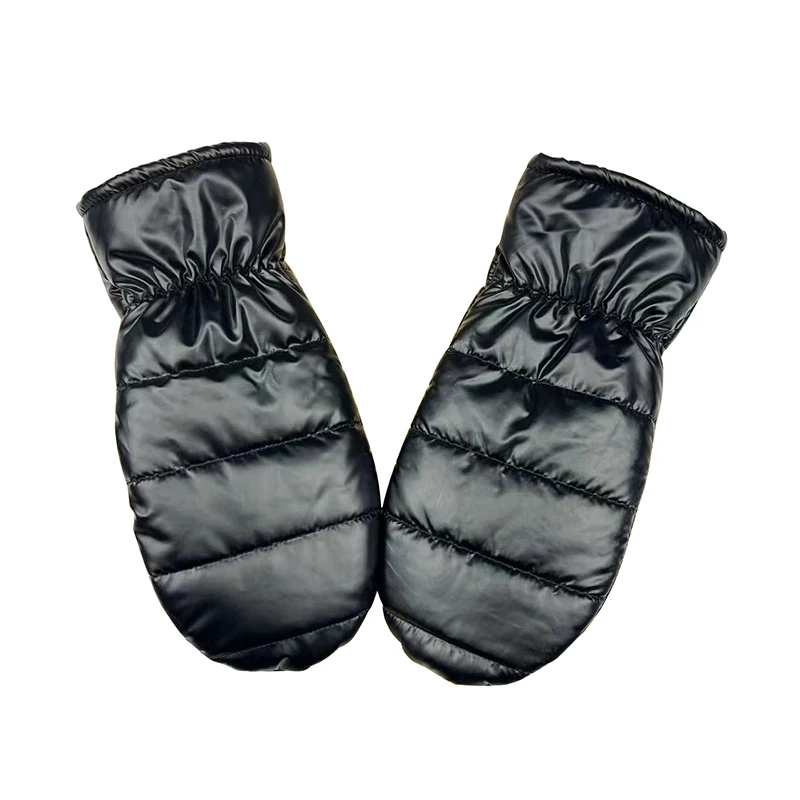 Winter New Plus Velvet Thick Warm Hands Mittens Outdoor Skiing Waterproof Windproof  Women Gloves Solid Color Glossy Gloves