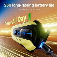 Reliable- Motorcycle Helmet Bluetooth Headset 300M Intercom Noise Cancellation Helmet Speakers Soft/Hard Mic IP65 Waterproof