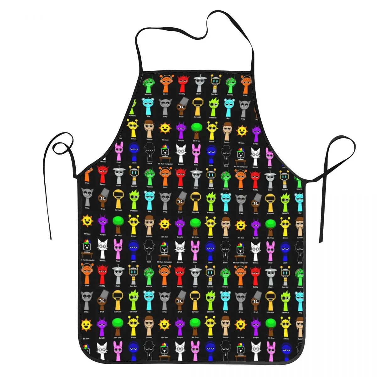 All My Sprunki Game Toys Aprons Chef Cooking Tablier Sleeveless Bib Kitchen Cleaning Pinafore for Women Men Gardening