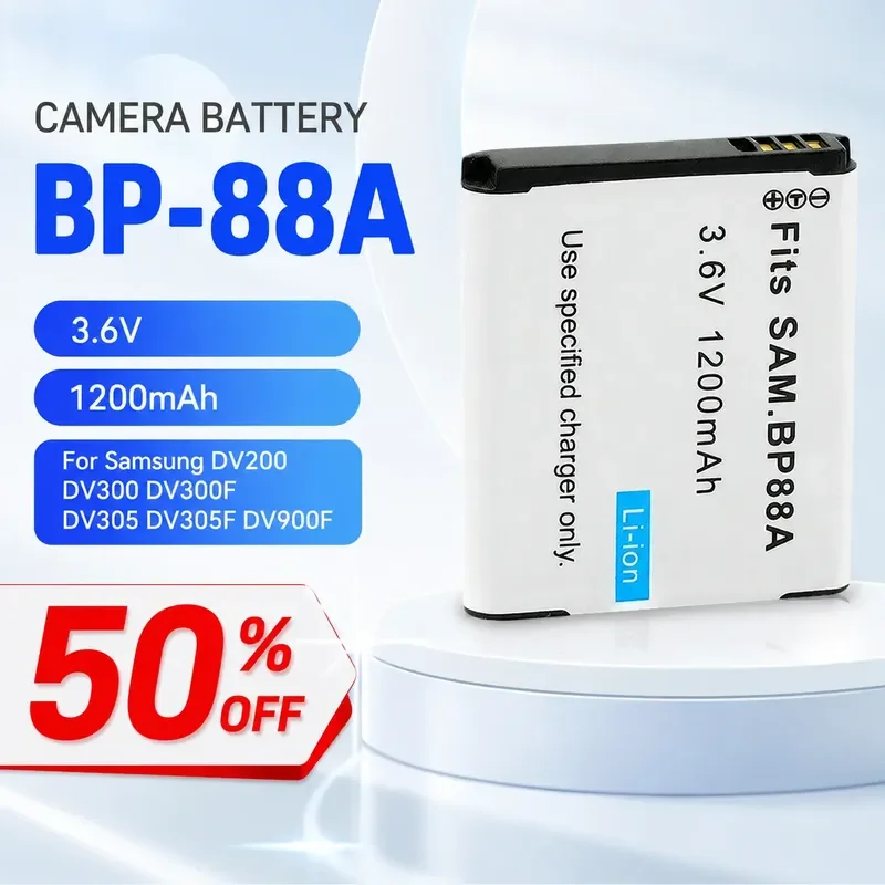 

BP-88A 3.6V 1200mAh Li-ion Camera Battery for Samsung DV200 DV300 DV300F DV305 DV305F DV900F Digital Camera