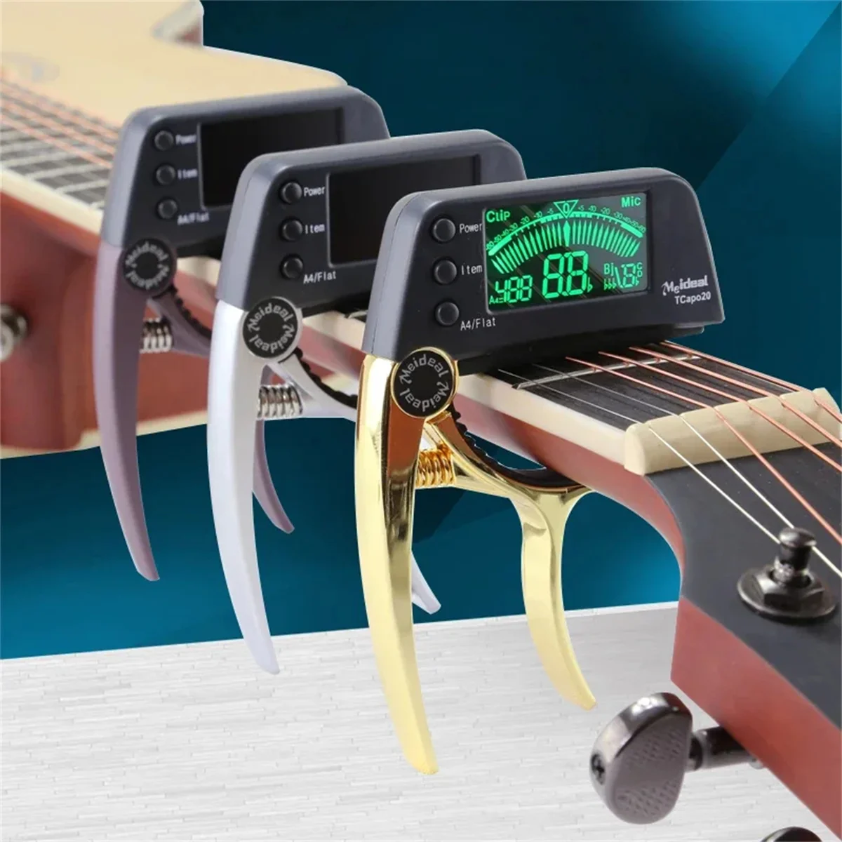 Miwayer Guitar Tuner TCapo20 Multifunctional 2-in-1 Professional Guitar Capo  LED Display for Acoustic Electric Guitars, Bass