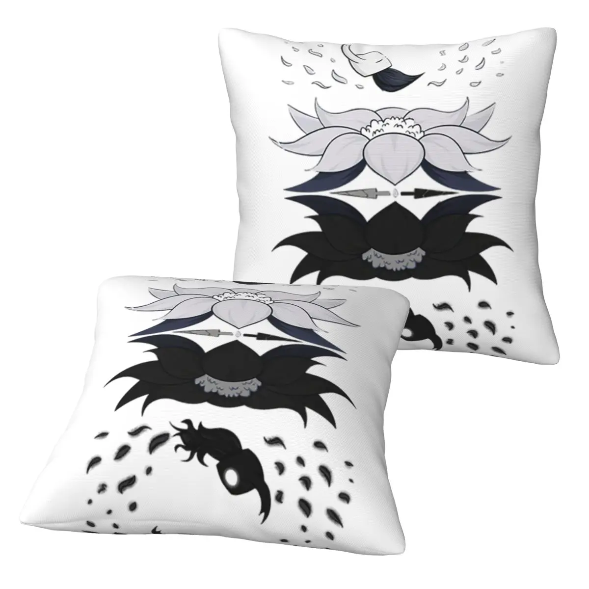 Comfortable Pursuing Mysterious Quests Hollow Knight Yin Yang 2 pcs Square Pillowcase Pillow Cover Cushion Comfort Throw Pillow