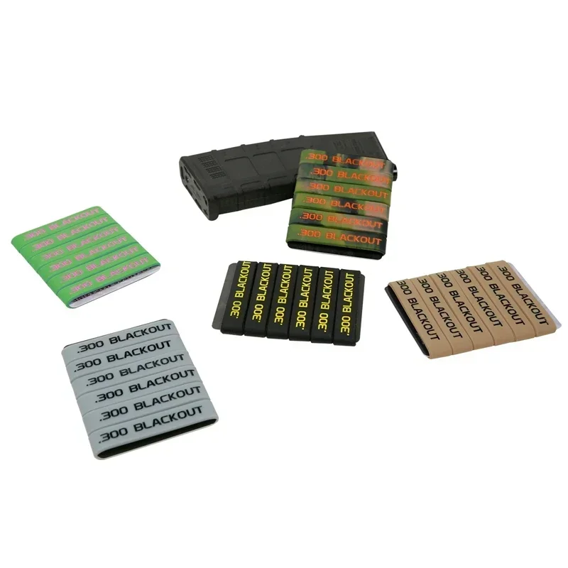 6pcs/Pack Magazine Marking Band for 5.56 NATO 300 Blackout 7.62x35 mm Magazine Marking Rubber Band Muti-Colors High Quality