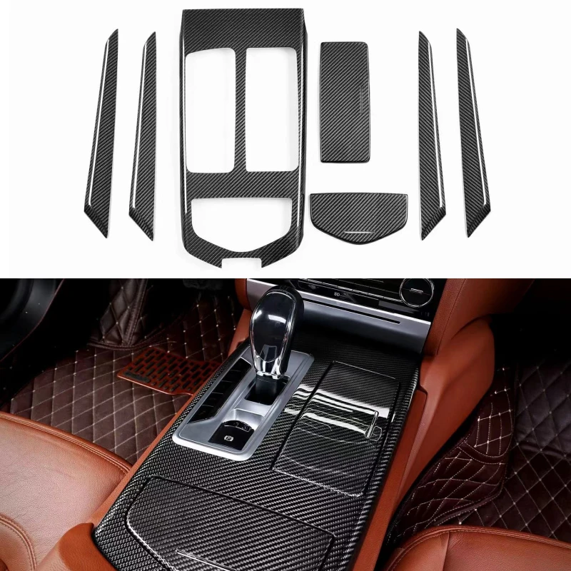 

Fit for Maserati Ghibli 2014-2023 Modified Carbon Fiber Interior 7-piece Set Carbon Fiber Center Panel Decoration Sticker