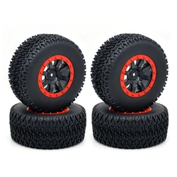 4Pcs Short Course Tires Wheel for 1/10 RC Terrain Truck Traxxas Slash VKAR 10SC ZD Racing DBX-10 RC Car Upgrade Parts,7542