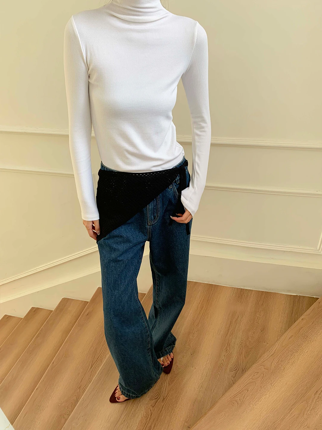 

Универсальная юбка ZOCHEEO с вырезами и поясом для женщин, модная летняя новинка в стиле ретро, с высокой талией, из смесовой ткани с гелевыми волокнами