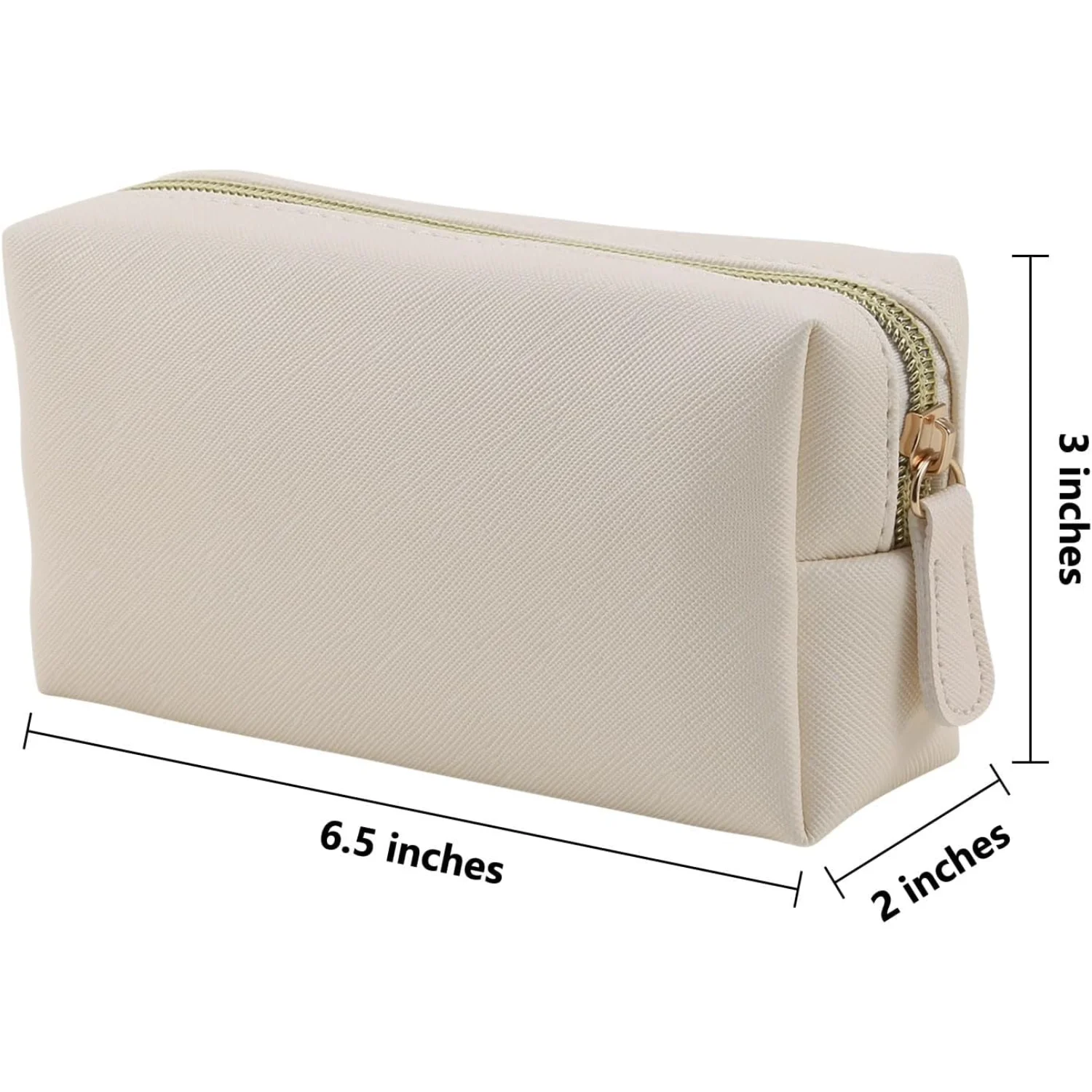 Make-up-Tasche aus Leder für die Geldbörse, tragbarer kleiner Kosmetik-Organizer für Frauen und Mädchen, Make-up-Tasche mit Reißverschluss