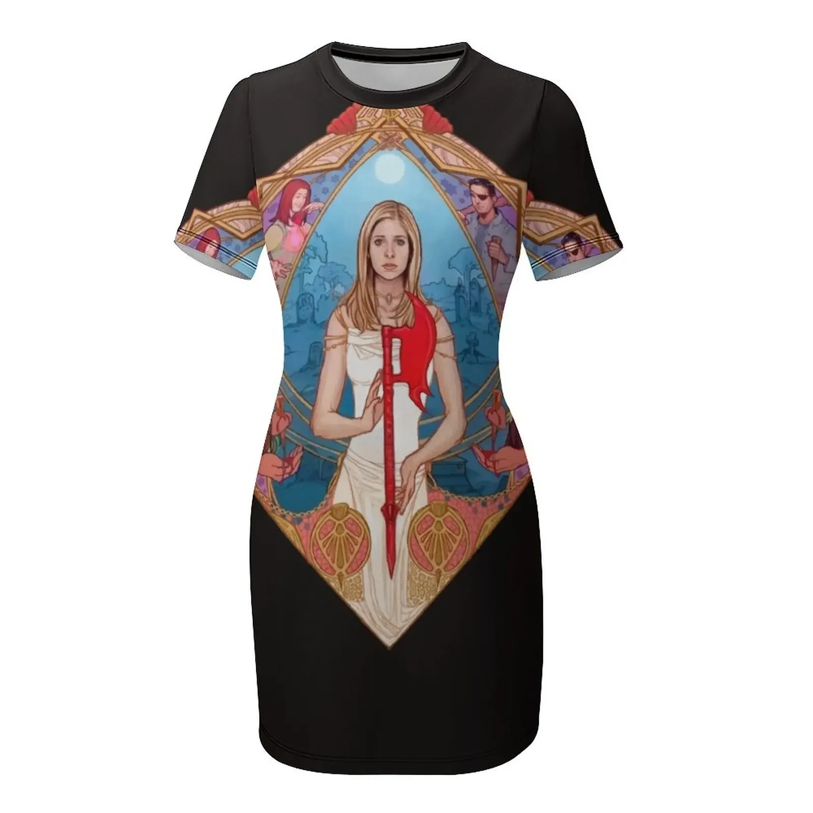 บัฟฟี่ - ชุดเดรสแขนสั้นรุ่นที่ 2 ชุดเดรสสำหรับผู้หญิง ชุดเดรสออกงาน ชุดเดรสสำหรับผู้หญิง ฤดูร้อน 2025