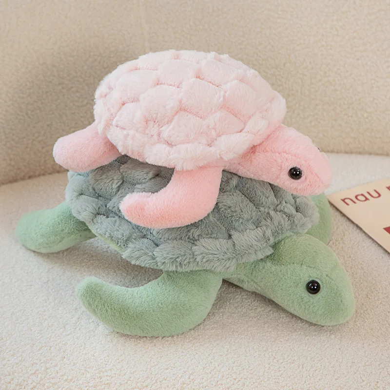 Oreiller en peluche tortue 28/38CM, joli oreiller en peluche poilu, Animal doux, coussin de canapé pour enfants, cadeau d'anniversaire pour bébé
