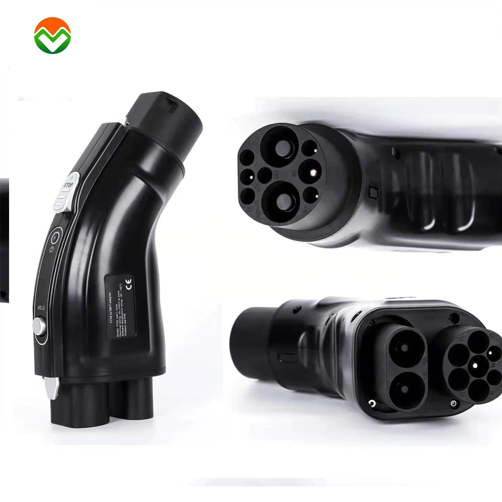 RTS 2025 أحدث إصدار CCS2 إلى GBT EV محول 200A 250A EV محول ل BYD ID4 ID6 تسلا جيلي Xpeng Zeekr Nio